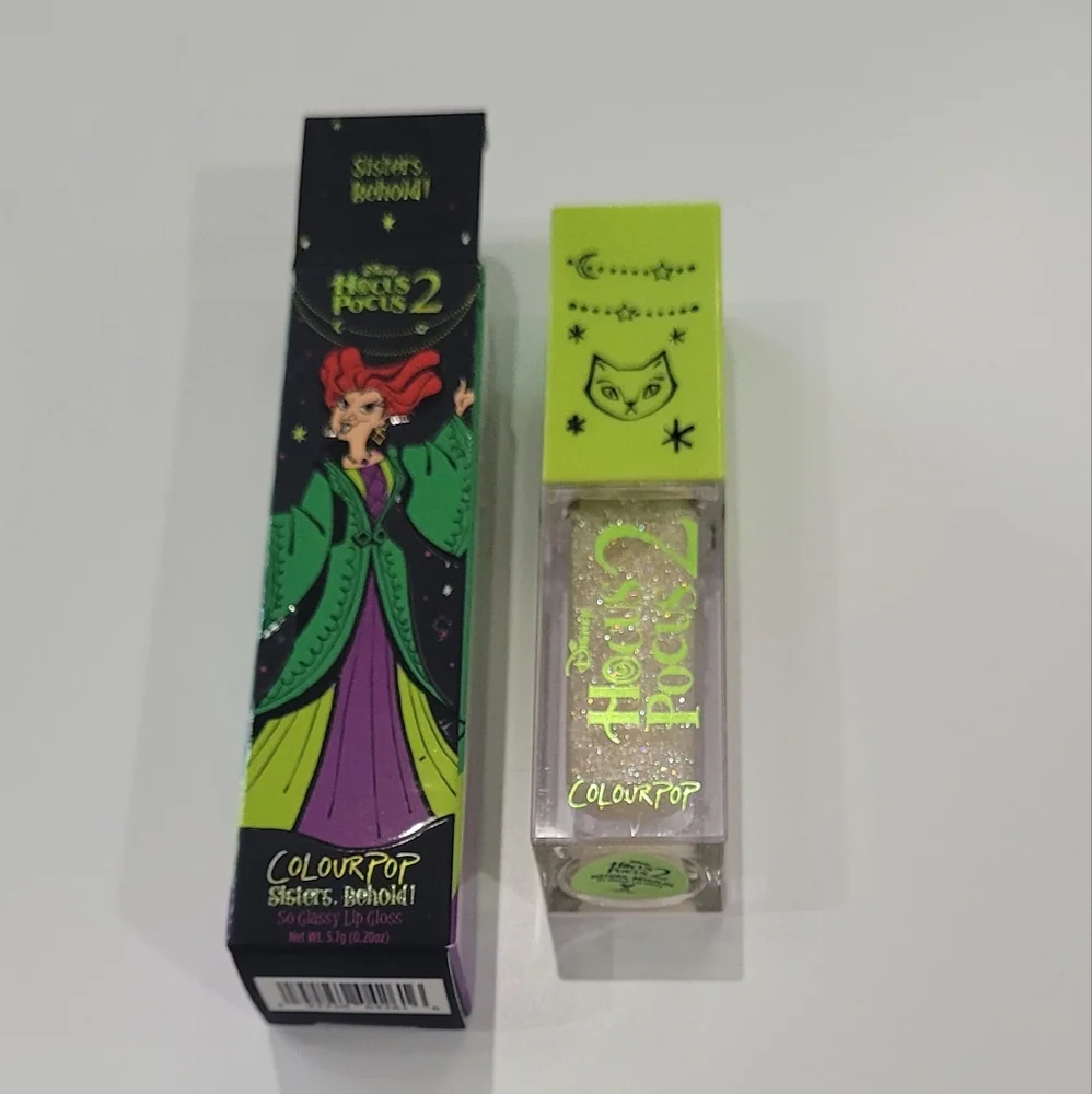 ColourPop Hocus Pocus 2 Glitter Lip Gloss Sisters Behold Shine Makeup